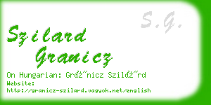 szilard granicz business card